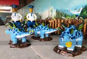 Produtos de parque de diversões personalizados de alta qualidade Estagossauro azul decoração interna FP-2427
