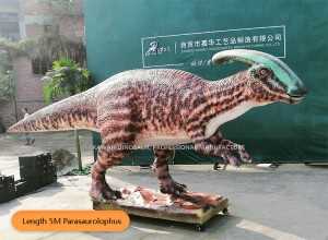 Dinosaurusfabriek Bewegende dinosaurussen Parasaurolophus Levensgrote dinosaurusstandbeeld AD-031