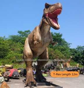 מכירת מפעל דינוזאורים מותאמת אישית 12 מטר T Rex Dinosaur Animatronic AD-156