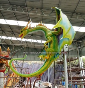 Fábrica na China Estátua de Dragão Realista Modelo de Dragão Animatrônico Personalizado AD-2326