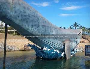 Jättiläinen Animatronic Blue Whale Patsas Myynnissä Water Park Show AM-1602