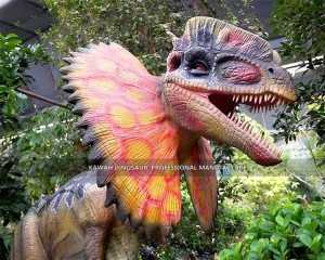 Jurassic Park Realistic Dinosaur Animatronic Dilophosaurus Giant Dinosaur Statue