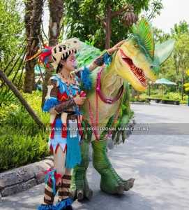 Парк Юрського періоду Реалістичний костюм динозавра Dilophosaurus Factory Sale DC-912
