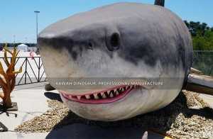 Ubungakanani boBomi Thenga i-Animatronic White Shark yePaki AM-1614