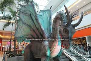 Реалистична аниматронна статуя на дракон Реалистична изложба на драконови динозаври AD-2304