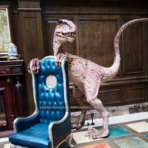 Estatua de dinosaurio animatrónico Velociraptor realista Estatua de Velociraptor AD-127