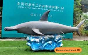 AM-1644 ko'rgazmasi uchun harakatlanuvchi dengiz modeli yaratuvchisi Animatronic Hammerhead Shark 4M