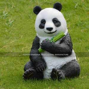Produk Taman Hiburan Fiberglass Panda Statue Park Tampilan FP-2408