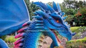 Ornamento al aire libre Estatua de dragón realista Dragón animatrónico para parque temático AD-2312
