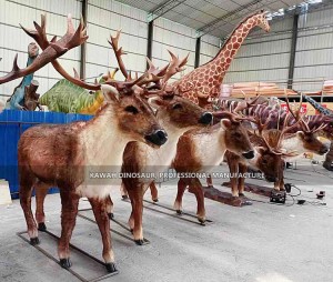 لائف-سائيز Animatronic Animals Reindeer Statue for Sale