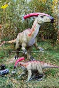 Realistic Dino Parasaurolophus Animatronic Dinosaur for Forest Park