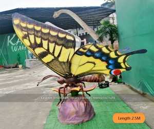 Iibugs ezinkulu Izinambuzane ze-animatronic ze-Animatronic Butterfly Statue for insect Theme Park AI-1454