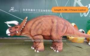 Costume de dinosaure réaliste Triceratops DC-905 personnalisé pour 2 personnes