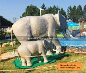 Water Park Decoration Elephants Statue Animatronic Animal Customized