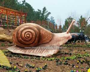 د ژوبڼ پارک سینګار لوی کیګونه روښانه snail Animatronic Snail Statue Factory Sale AI-1451