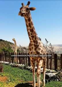 Zoo Park Dekorationer Animatronic Animal Life Size Animatronic Giraffe Statue AA-1208