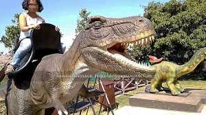 Park ADR-705 uchun Animatronic Dinosaur Ride Swiping Card Control T-Rex dinozavr mashinalari