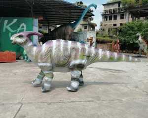 Dinosaur Maker Amusement Park Rides Mechanical Dinosaur Parasaurolophus Walking Dinosaur Ride WDR-791
