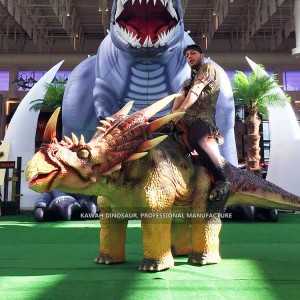 Dinosaurio Triceratops de tamaño real, dinosaurio animatrónico, equipo de entretenimiento para la venta ADR-716