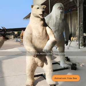 Yuav Customized Realistic Polar Bear Statue Animatronic Tsiaj AA-1235