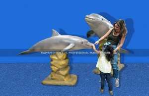 쇼핑몰 AM-1610용 실물 크기 해양 애니메트로닉스 돌고래 조각상 구매