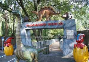 Fabrika Yapımı Fiberglas Dinozor Parkı Girişi Özelleştirilmiş PA-1901