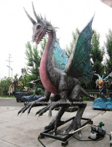 Naturtro Animatronic Dragon Statue Realistisk Dragon Dinosaur Exhibition AD-2304