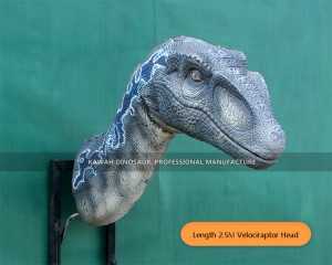 Fábrica de Velociraptor de cabeza de dinosaurio animatrónico realista de alta calidad PA-1956