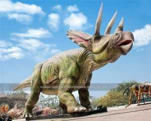 လက်တွေ့ဆန်သော ဒိုင်နိုဆော Animatronic Triceratops ဒိုင်နိုဆော ရုပ်တု Jurassic Dinosaurs AD-094