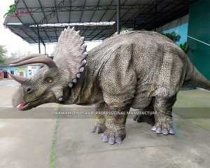 Traje de dinossauro realista triceratops controle personalizado para 2 pessoas DC-905
