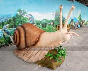 Zoo Chaw Ua Si Kho Kom Zoo Nkauj Cov Kab Ntsig Loj Vivid Snail Animatronic Snail Statue Hoobkas Muag AI-1451