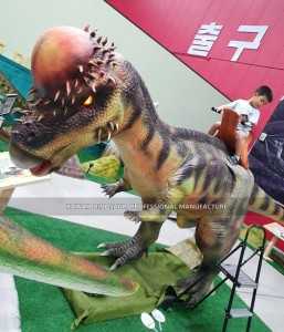 Animatronic Dinosaur Ride Pachycephalosaurus Thiết bị giải trí trong nhà dành cho trẻ em hoạt động bằng đồng xu cho chương trình ADR-715