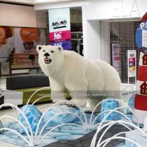 Zụta ahaziri ezi Polar Bear Statue Animatronic Animal AA-1235