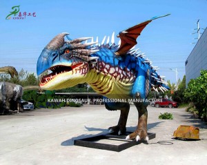 Jurský park přizpůsobená realistická socha draka Animatronic Dragon AD-2308