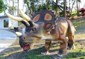 รูปปั้นไดโนเสาร์ขนาดเท่าตัวจริงไดโนเสาร์ Animatronic Triceratops AD-097