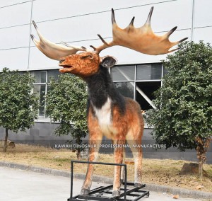 Realistic Animatronic ສັດຂະຫນາດ Reindeer Statue Deer ໂຮງງານຜະລິດຂາຍ AA-1258