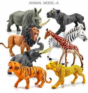 محصولات جانبی پارک باغ وحش سوغاتی اسباب بازی مدل حیوانات مختلف PA-2105