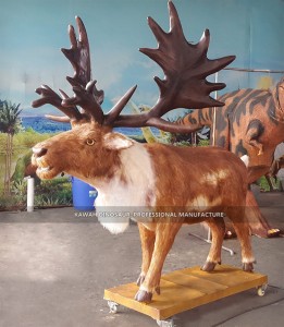 Animales animatrónicos realistas tamaño real estatua de reno ciervo modelo venta de fábrica AA-1258