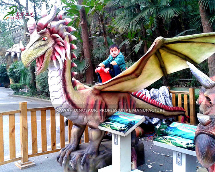 I-animatronic Dragon Ride Amusement Park Ride kwi Dinosaur ADR-724