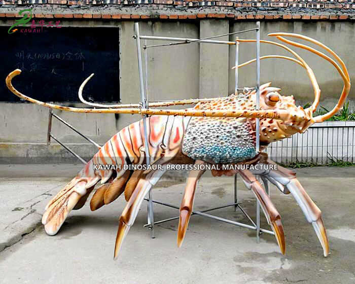 Zụrụ ezigbo Lobster Animatronic Statue na ọrịre AM-1626