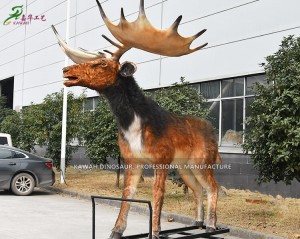 Ihe ịchọ mma ekeresimesi Animatronic Ndụ Animal Life Size Animatronic Reindeer Statue AA-1207