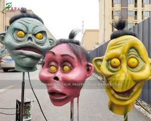 Customized Service Handmade Halloween Head Monster Animatronic for Sale