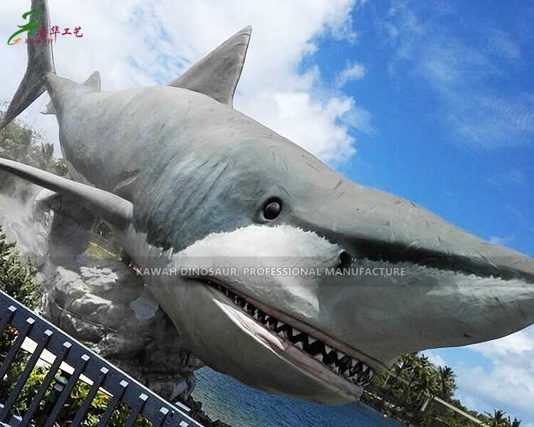 Handmade Buy Factory Animatronic Shark Statue..