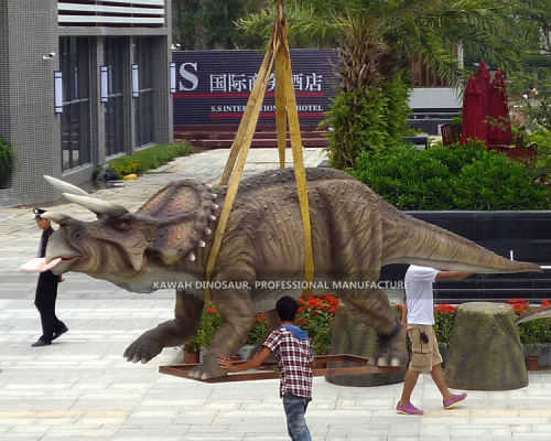 Triceratops installation