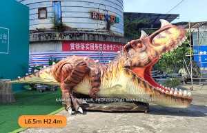 Awọn eniyan Animatronic Interactive Dinosaur ti a ṣe aṣa aṣa dubulẹ ni Aabo Ẹnu T-rex fun Amusement Dino Park PA-1985