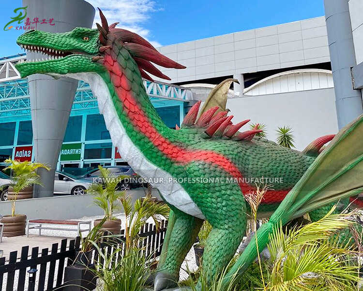 Ornamento al aire libre Estatua de dragón realista Dragón animatrónico en venta