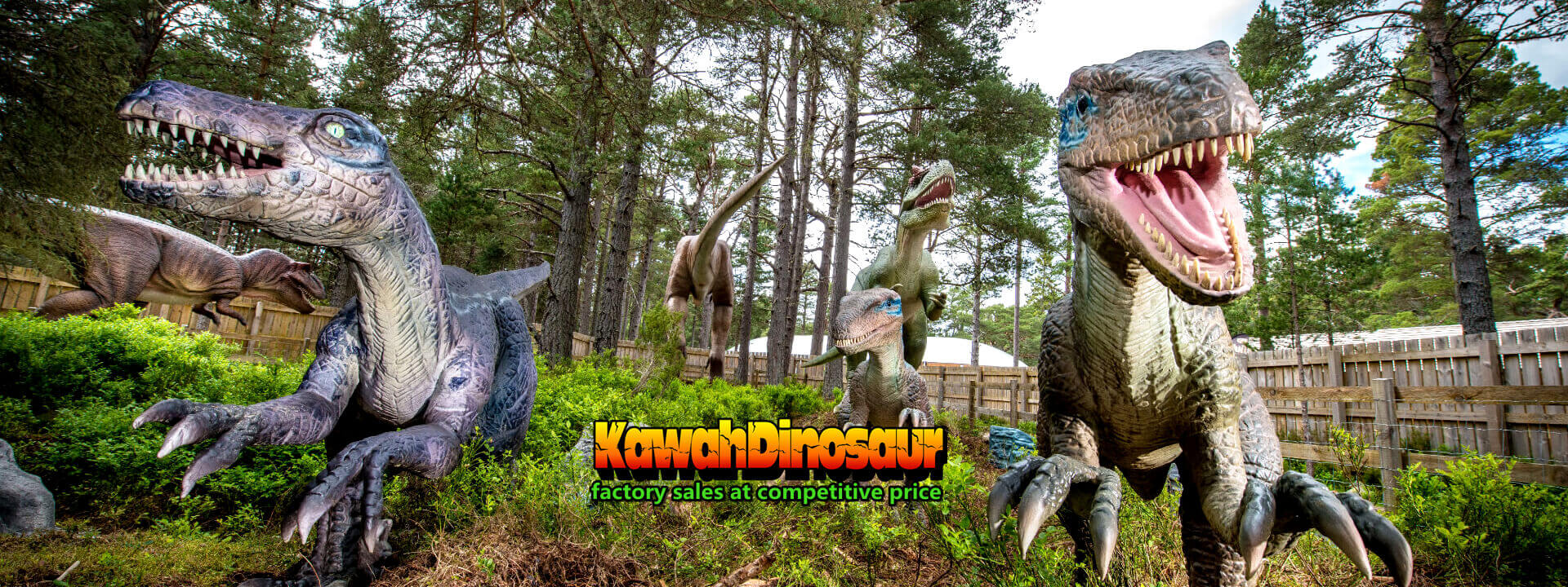 Banner de diapositives de dinosaures kawah 1