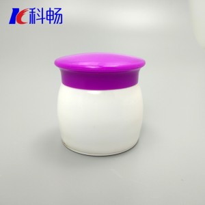 1.7oz 50ml white HDPE round cream bottle with 52-410 neck finish