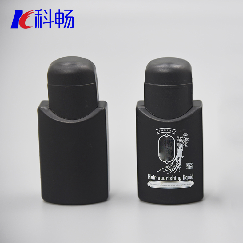1.7 oz black HDPE flat bottle with 12-410 neck finish (5)