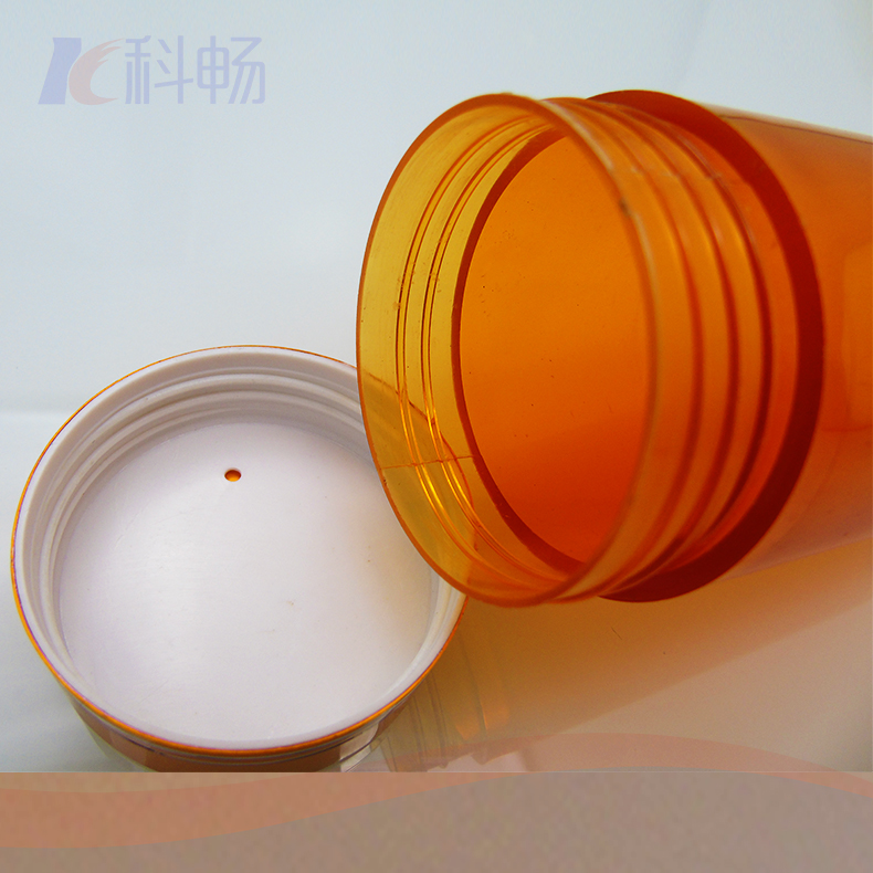 206ml orange HDPE plastic wide mouth jar with 52-410 neck finish (4)